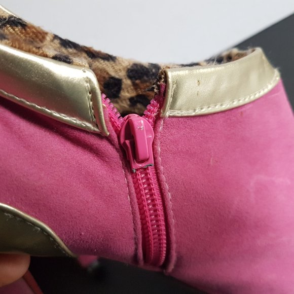 Size 8 Women's Pink Suede Shoes Heels Size 8 - Picture 9 of 10